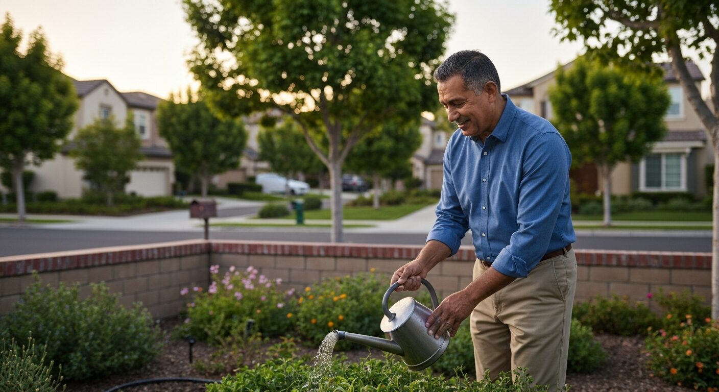 Garage cleanout in progress in Tustin