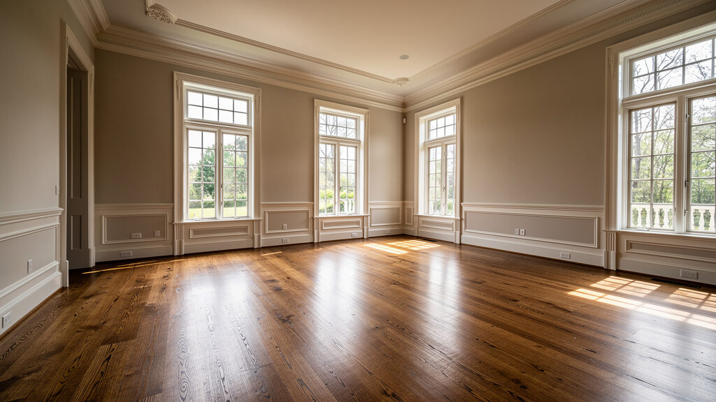 Empty rooms after estate cleanout with clean floors and walls
