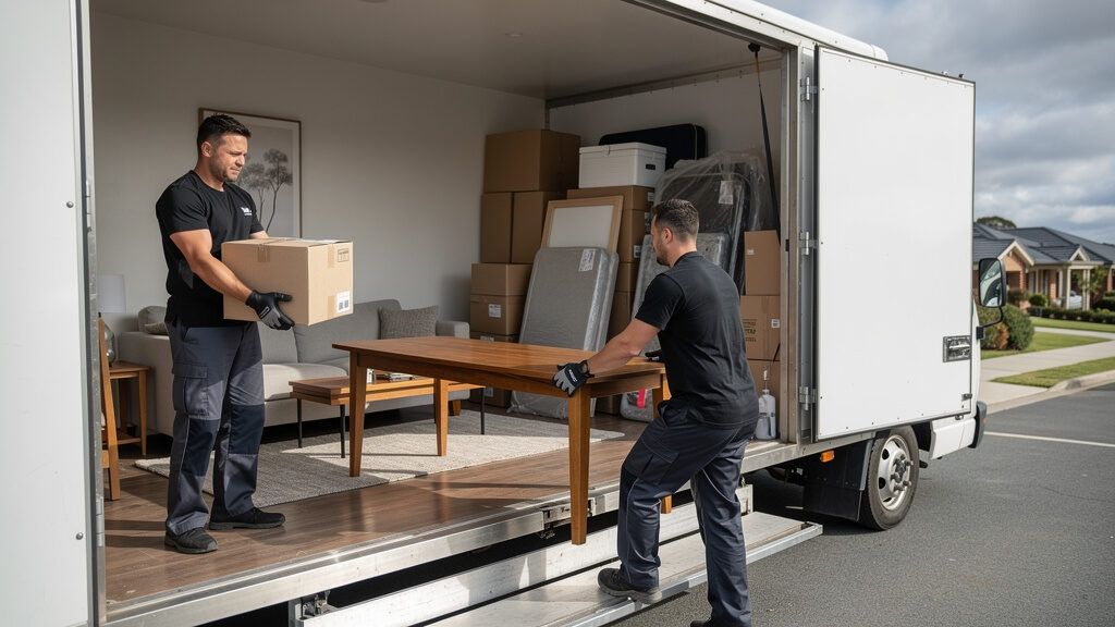 Professional eviction cleanout crew removing abandoned belongings from Orange County property